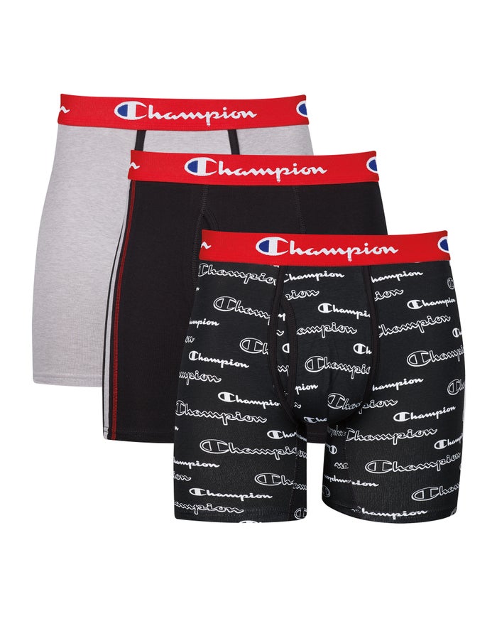 Champion Onderbroek Heren - Zwart/Grijs - Everyday Comfort 3-Pairs ( 349782-JQZ )